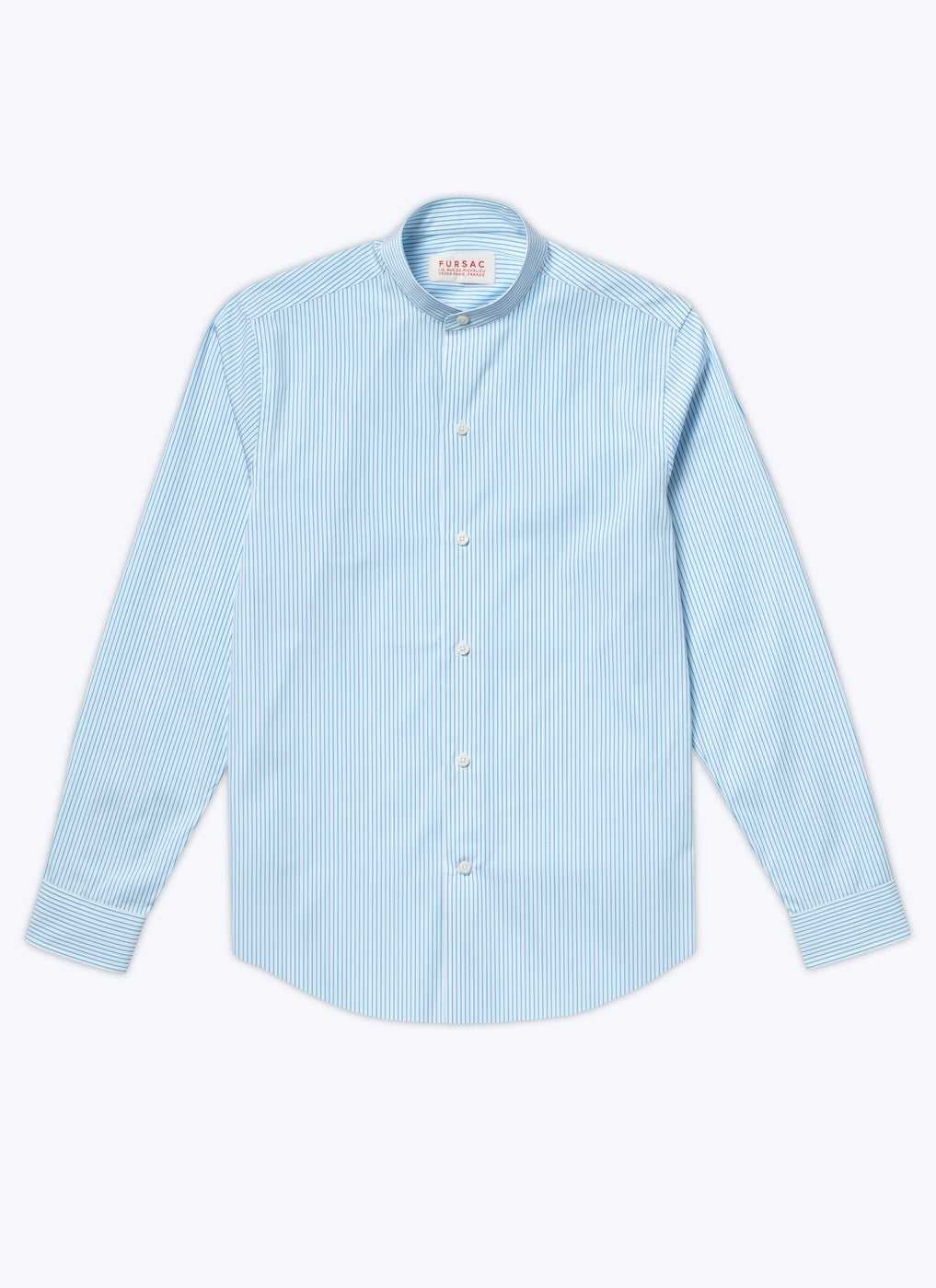 Fursac - Cotton Poplin Striped Shirt - Turquoise - Men