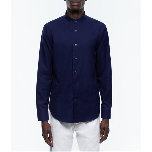 Fursac - Chemise Coton Gratté Marine - Marine