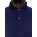 Camisa de algodón cepillado azul marino - Azul marino