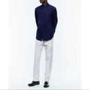 Chemise Coton Gratté Marine - Marine