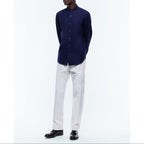 Fursac - Chemise Coton Gratté Marine - Marine