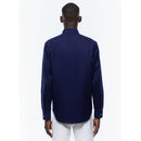 Camisa de algodón cepillado azul marino - Azul marino
