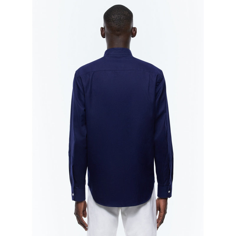 Camisa de algodón cepillado azul marino - Azul marino