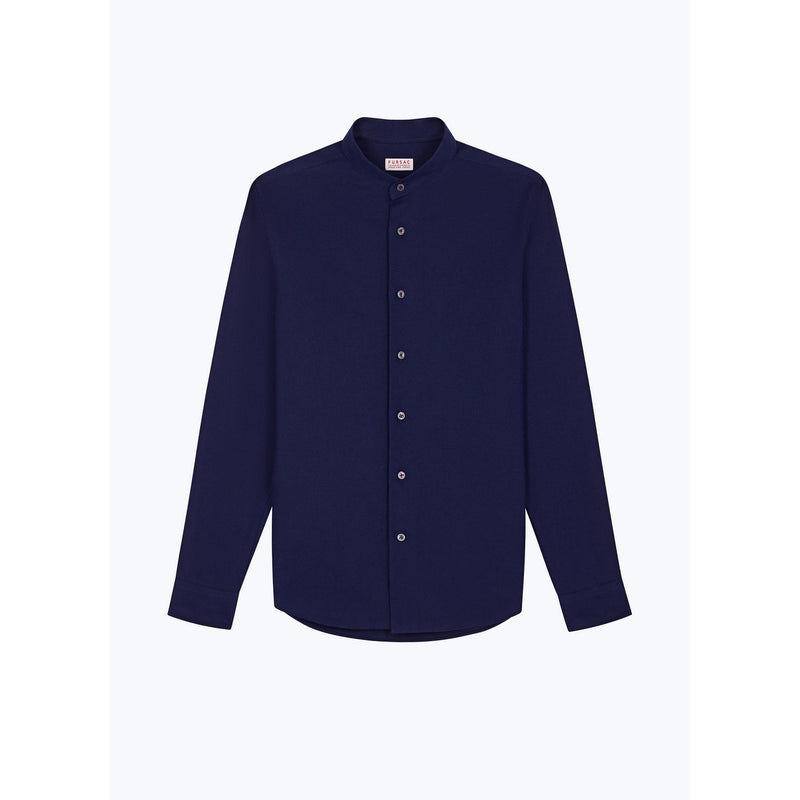 Camisa de algodón cepillado azul marino - Azul marino