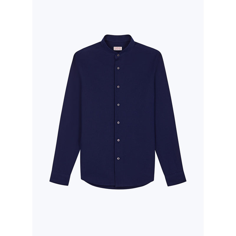 Chemise Coton Gratté Marine - Marine