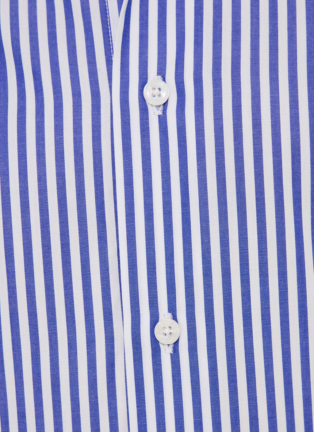 Chemise Col Grand-Père Rayée - Bleu De France