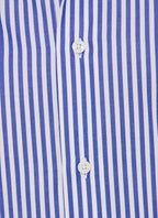 Chemise Col Grand-Père Rayée - Bleu De France