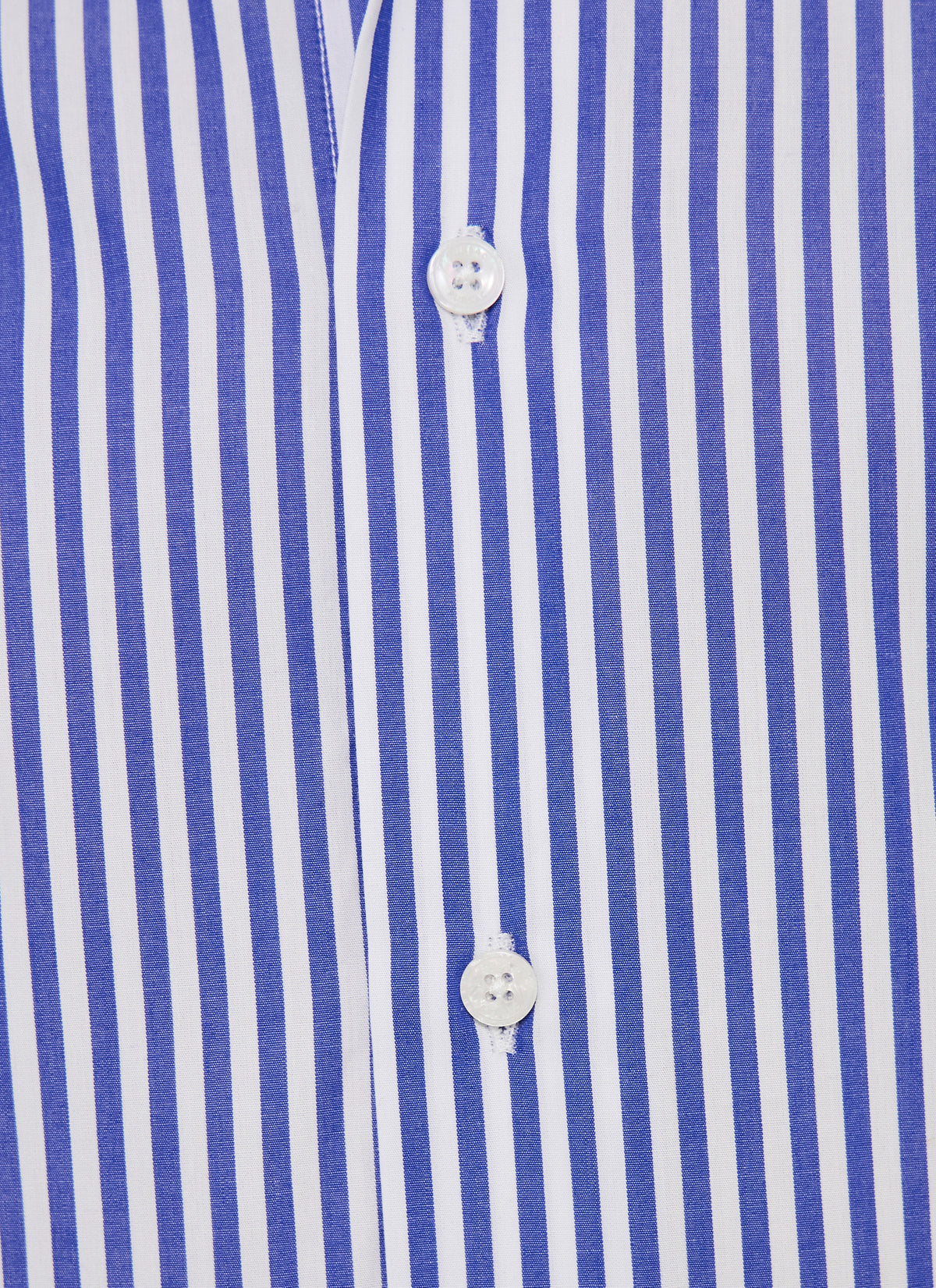 Chemise Col Grand-Père Rayée - Bleu De France
