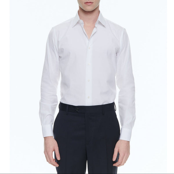 Camisa de sarga de algodón blanca - Blanco