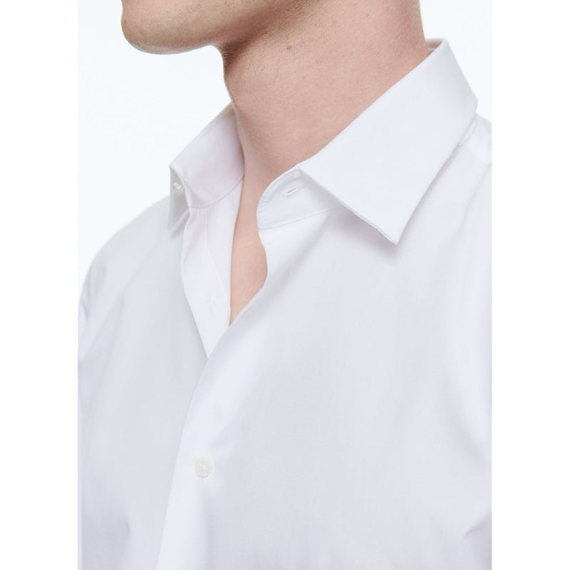 Camisa de sarga de algodón blanca - Blanco