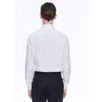 White Cotton Twill Shirt - White