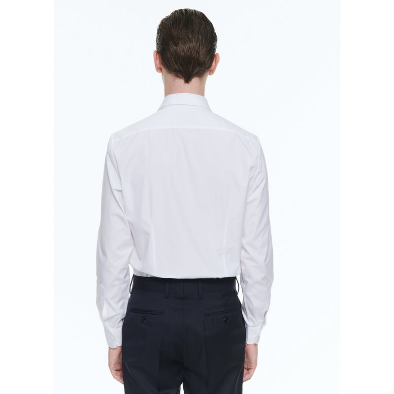 Camisa de sarga de algodón blanca - Blanco