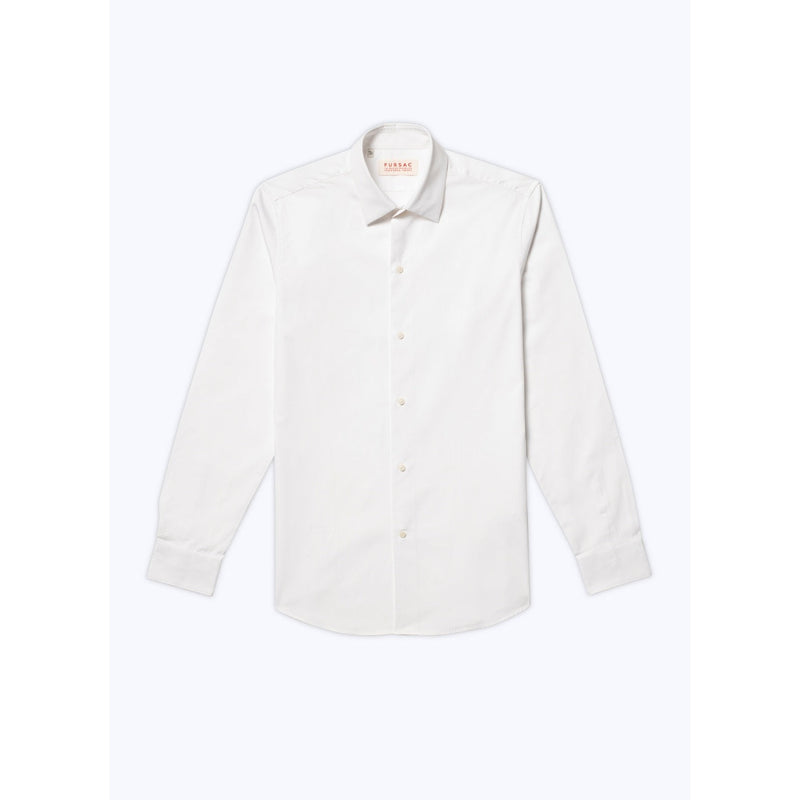 Camisa de sarga de algodón blanca - Blanco