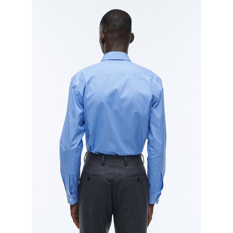 Camisa De Popelina De Algodón A Rayas