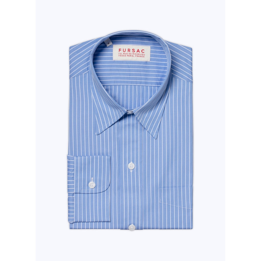 Camisa De Popelina De Algodón A Rayas