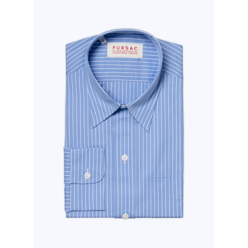 Camisa De Popelina De Algodón A Rayas