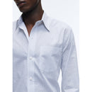 Chemise Blanche En Popeline De Coton À Carreaux - Blanc - Petits Carreaux Noirs
