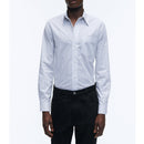 Chemise Blanche En Popeline De Coton À Carreaux - Blanc - Petits Carreaux Noirs