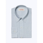 White Checked Cotton Poplin Shirt - White - Small Black Checks