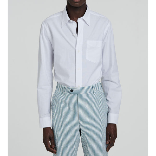 White Cotton Oxford Shirt - White