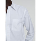 White Cotton Oxford Shirt - White