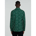 Fursac - Bandana Print Cotton Poplin Shirt - Bottle Green - Men
