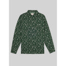 Fursac - Camisa De Popelina De Algodón Con Estampado Bandana - Verde Botella - Hombre