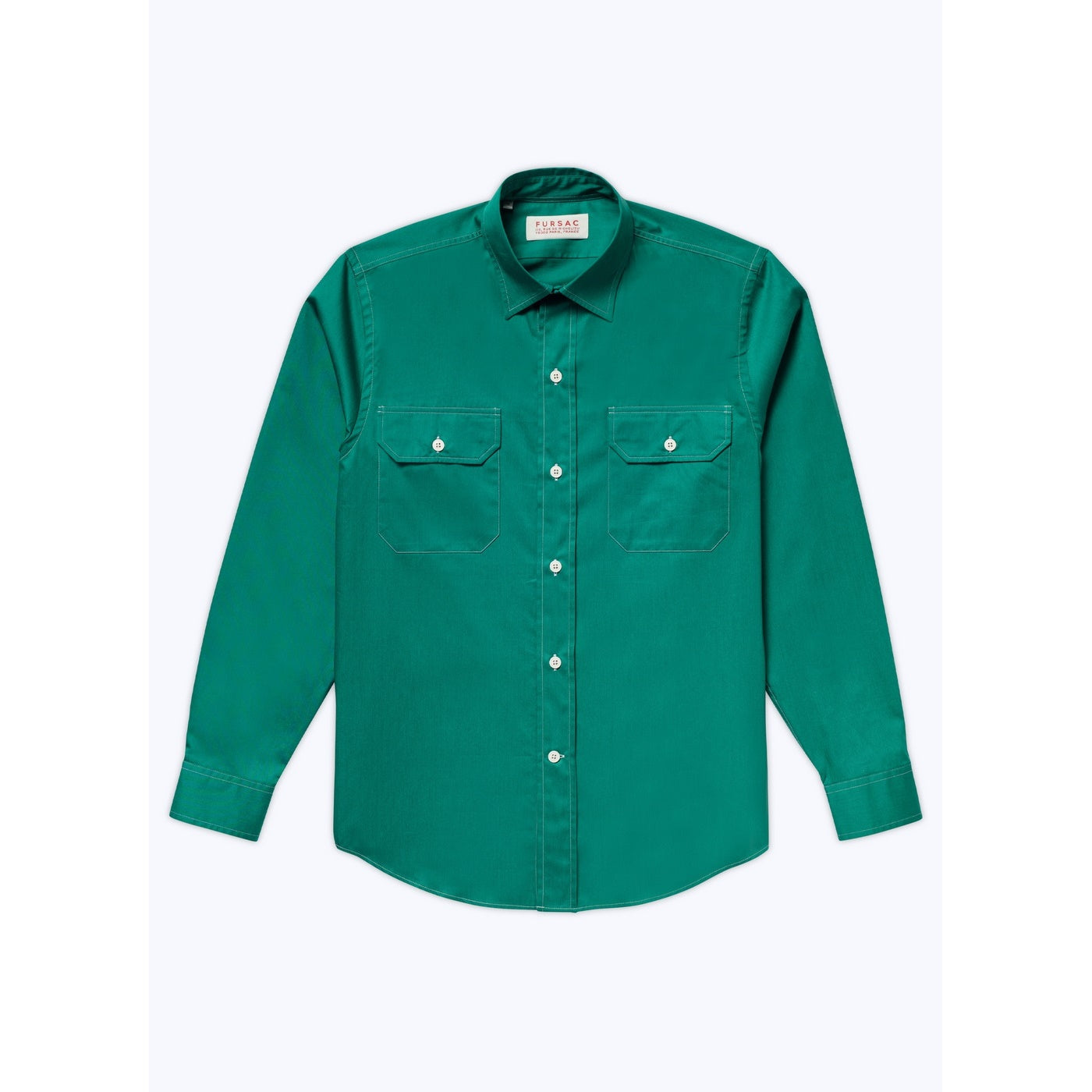Fursac - Cotton Poplin Shirt - English Green