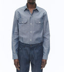 Surchemise En Chambray De Coton - Bleu Denim