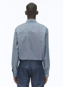 Surchemise En Chambray De Coton - Bleu Denim