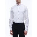 Camisa con pechera de popelina de algodón - Blanco - Hombre