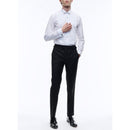 Camisa con pechera de popelina de algodón - Blanco - Hombre