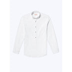 Cotton Poplin Bib Shirt - White - Men