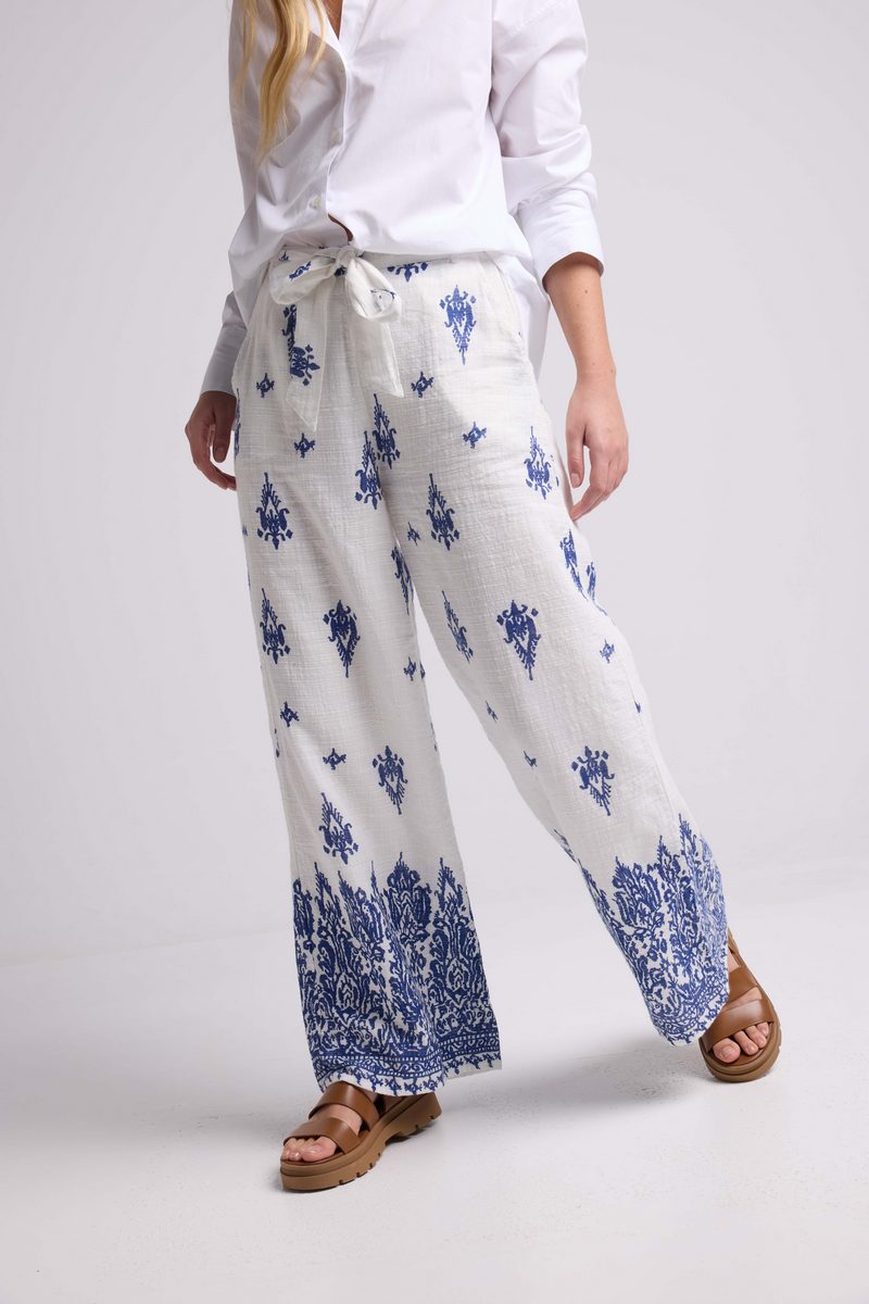Long Pants - White And Navy