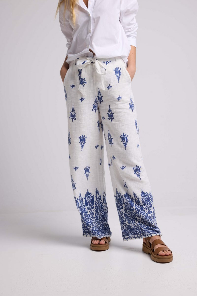 Long Pants - White And Navy