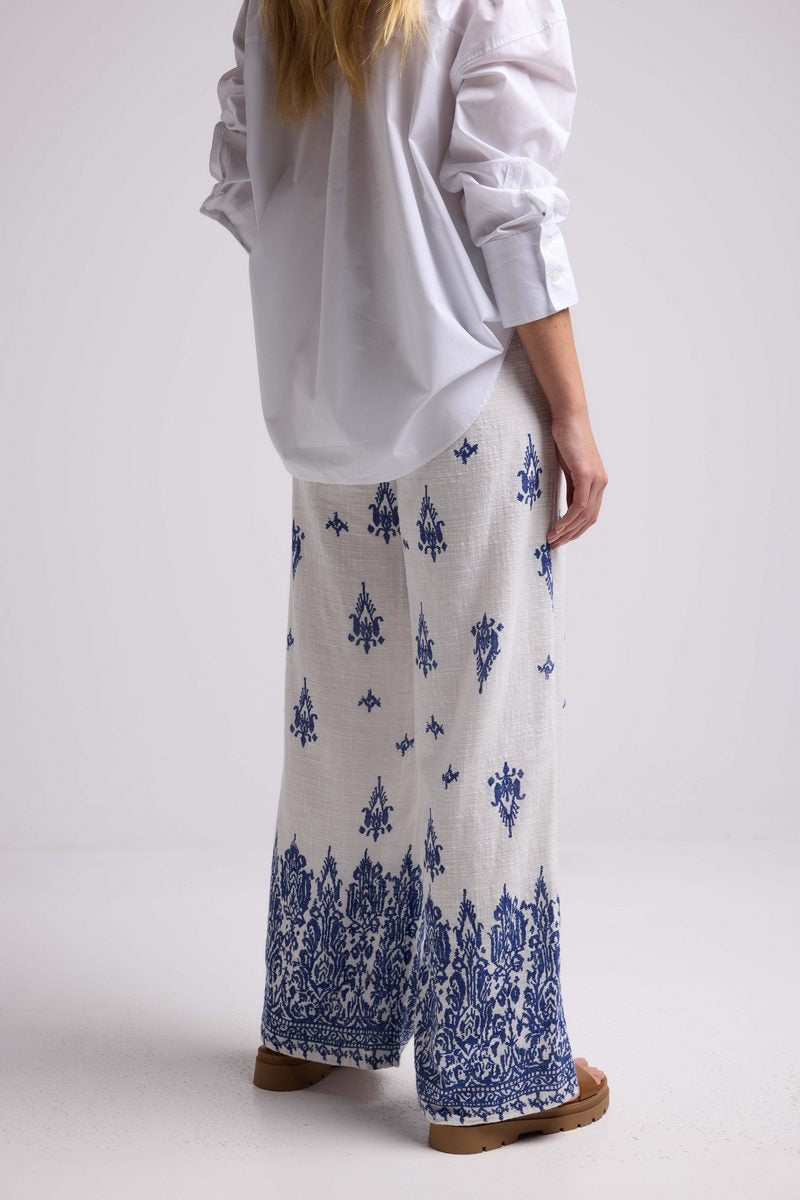 Long Pants - White And Navy