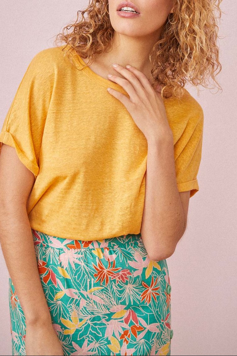 Camiseta Hanami - Azafrán