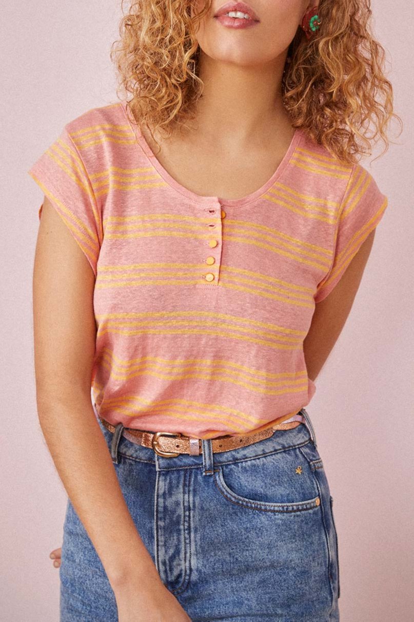 Haneba T-Shirt - Guava/Saffron