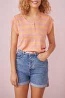 Haneba Tee Shirt - Guava/Saffron