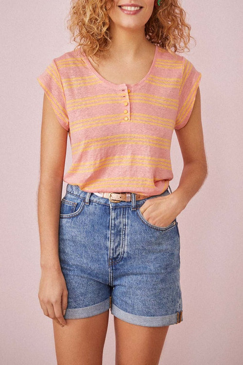 Haneba Tee Shirt - Guava/Saffron