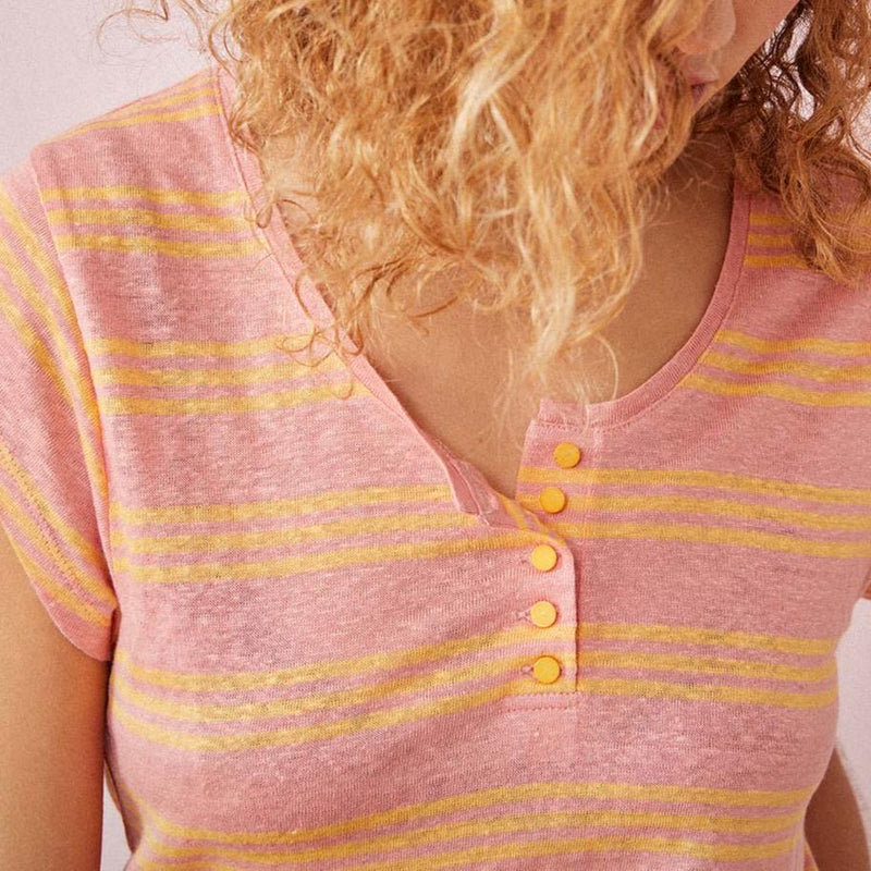 Haneba Tee Shirt - Guava/Saffron