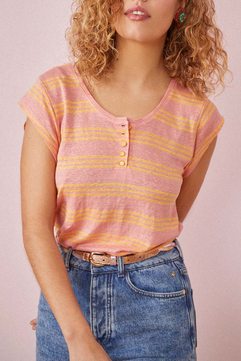Haneba Tee Shirt - Guava/Saffron