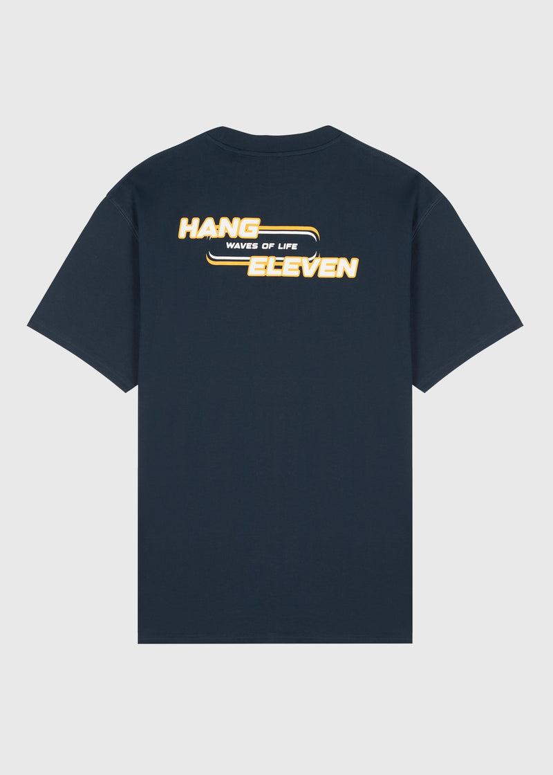 T-Shirt Waves Of Life - Navy Blue