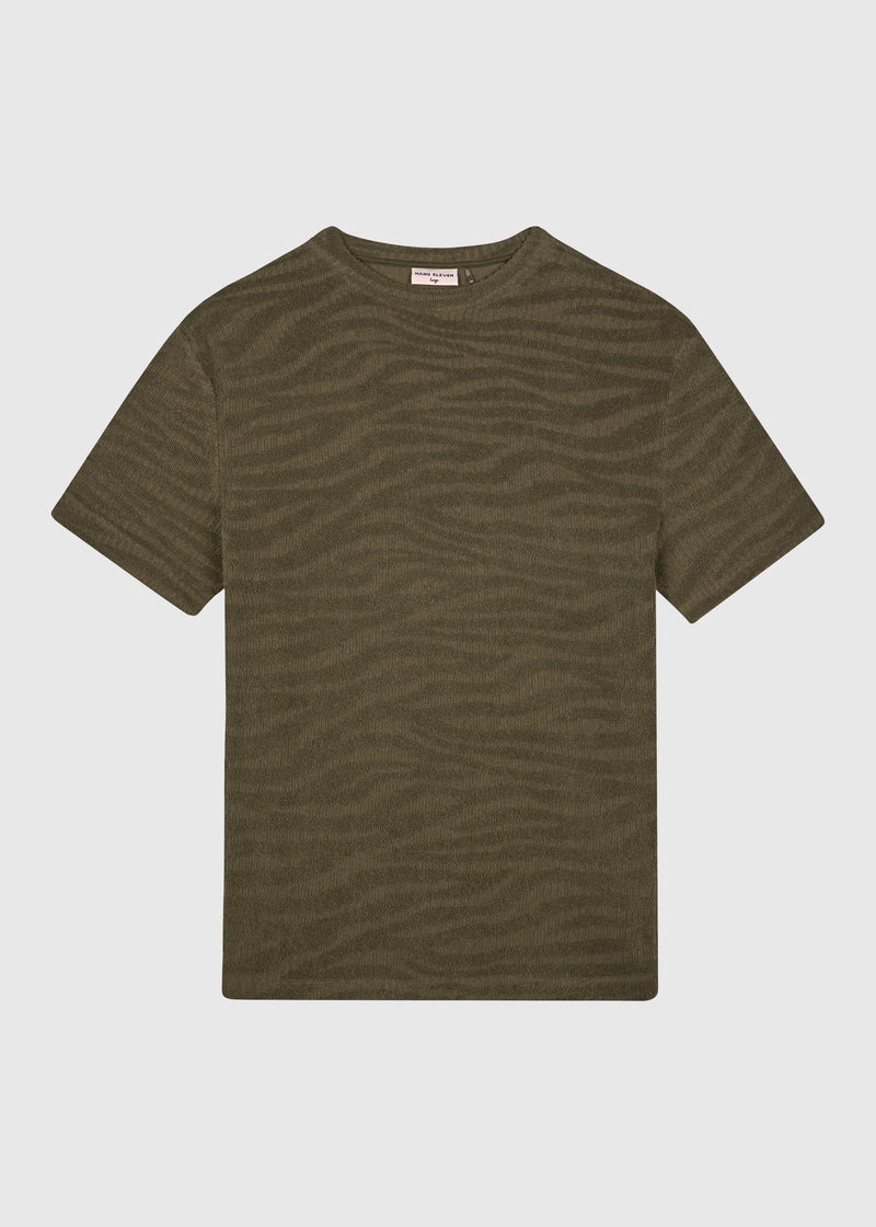 Camiseta Terry Jacquard - Verde Oliva