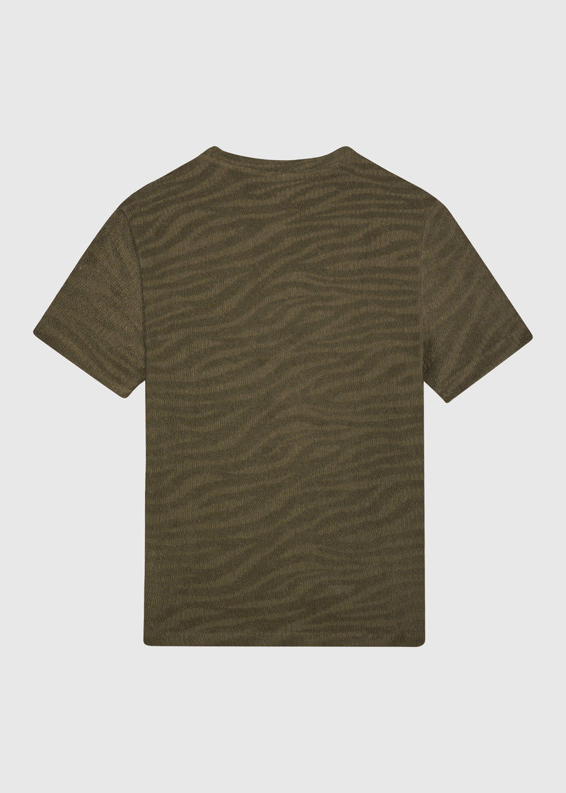Camiseta Terry Jacquard - Verde Oliva