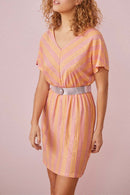 Vestido Hanies - Guayaba / Azafrán