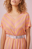Vestido Hanies - Guayaba / Azafrán