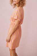 Vestido Hanies - Guayaba / Azafrán