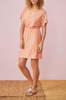 Vestido Hanies - Guayaba / Azafrán