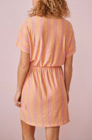 Vestido Hanies - Guayaba / Azafrán